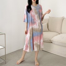 수맘 수엠W 임부 물나염 원피스 BT17
