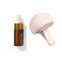 라비다 골프공 실내인테리어 석고오너먼트 + 석고방향제 리필오일 3ml 세트, 러브스윗피