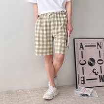 엣지애 남성용 체크 밴드 반바지 MCPIC8077M