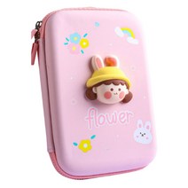 팝키즈 3D EVA 스퀴시 멀티 파우치형 필통 대형, 플라워, 1개
