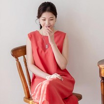 여성용 빅사이즈 인견 폴라 나시 원피스