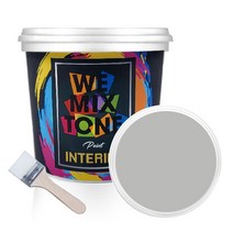 WEMIXTONE 내부용 INTERIOR 수성 페인트 1L + 붓, WMT0015P01(페인트), 랜덤발송(붓)
