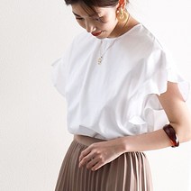 쉐어몰 여성용 프렌치 프릴 와이드 블라우스