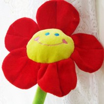 해솔 플라워 꽂이 장식 인테리어 인형 스마일 40cm, 1개, 레드A