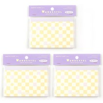 마켓A 원더풀 떡메모지, 옐로우체크, 3개