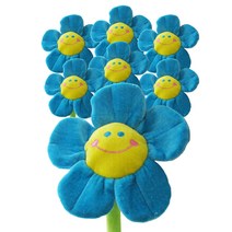 프랑온드 스마일 플라워 철사 꼬임 고정 인형 7p, 블루, 85cm