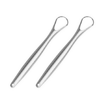 더브렌 스테인리스 입냄새제거 혀클리너 타원형 실버, 10.1g, 2개