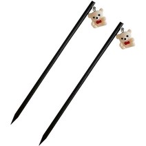 헤어 악세서리 핸드메이드 올림머리 젓가락 비녀 곰돌이 17cm 2p