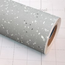 데코리아 현대필름 생활방수 접착식 대리석 시트지, LUXURY 727 그레이테라조