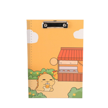 슬로우데코 공룡 캐릭터 눈금자 클립 보드 A4 22.5 x 31.9 cm, 주황색 공룡, 1개