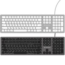 한미마이크로닉스 MANIC K350 맥호환 알루미늄 저소음 펜타그래프 유선키보드, 화이트 실버, 일반형