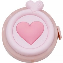 [귀여운자] 아뜰라임 귀여운 휴대용 미니 양면 줄자 하트 핑크, 1개, 1.5m