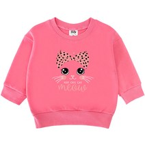 키즈크루 아동용 리본캣 맨투맨