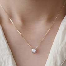 디아더컬러 925 실버 14kgp 미니 다이아몬드 목걸이 SM_030
