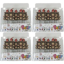 미미파티 생일 파티 케이크 초 캔들, 곰돌이초, 4개