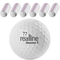 리얼라인 몬스터7 고반발 밸런스 골프공, 화이트, 50개