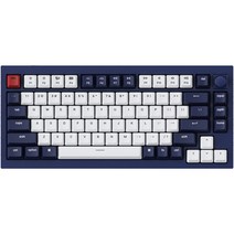 키크론 Q1 노브 알루미늄 커스텀 청축 기계식 키보드 풀패키지, Q1 O2, 네이비 블루, 텐키리스