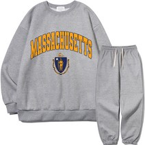 이지스튜디오 남성용 메사추세츠 더블 맨투맨 + 팬츠 오버핏 트레이닝 세트