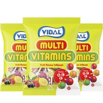 비달 멀티비타민 롤리팝 캔디 15p 랜덤발송, 3개, 120g