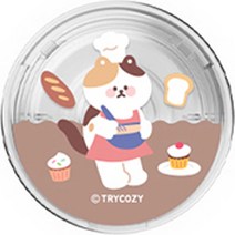 트라이코지 체인지 톡 탈부착 그립 휴대폰 거치대, 냥이의집콕 베이킹, 1개