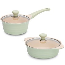 OSLO 인덕션 허브 냄비세트 2종, 혼합색상, 편수냄비 18cm + 전골냄비 22cm