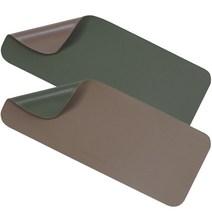 카즈미 엠보스 테이블 양면 매트 2p, 카키, 브라운