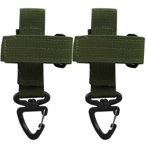 씨티컴퍼니 캠핑용 서버이벌 용품 다목적 야외 장갑 로프 보관 후크 버클, 2개, 그린