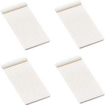 제이포 크래프트 휴대용 미니 수첩 가로라인 50매, 브라운, 4개