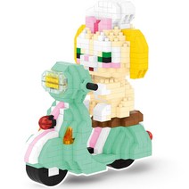 BOYU 나노블럭 민트스쿠터토끼, 혼합색상