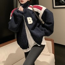 페이퍼먼츠 여성용 스타디움 B로고 캐주얼 점퍼 03384