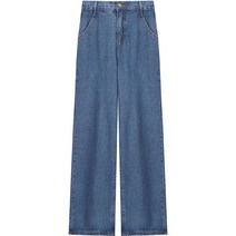 바닐라비 여성용 와이드 데님 일자 팬츠