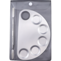 케이랩 스테인레스 아크릴 팔레트 큰반원 미러, 1개