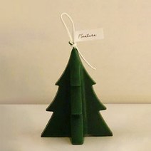 F5NATURE 크리스마스 오브제 트리캔들 45g S, 1개, 그린(피오니)