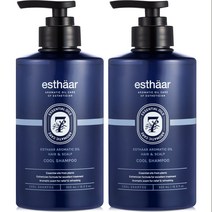 에스따르 아로마틱 오일 케어 헤어 앤 스칼프 쿨샴푸, 2개, 500ml