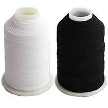 COTS 소형 고무실 2p, 화이트, 블랙, 250m