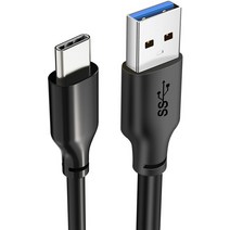 케이블타임 USB3.1 Gen1 to C타입 USB3 고속 충전 케이블 CA42, 2m, 블랙