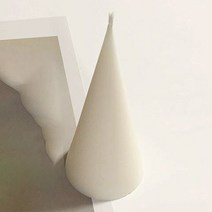 F5NATURE 크리스마스캔들 오브제 원뿔캔들 블랑쉬, 화이트