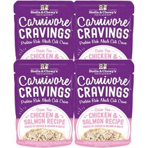 스텔라앤츄이스 고양이 습식 파우치 크레이빙스 치킨 앤 살몬, 닭, 80g, 4개