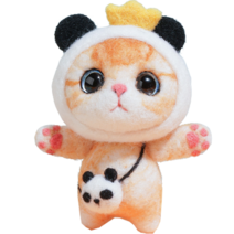 후니마켓 DIY 펠트 세트 고양이 15팬더 열쇠고리, 혼합색상, 1세트