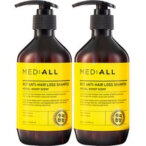 메디올 알시피 안티 헤어 로스 두피청정 샴푸 우디향, 2개, 300ml