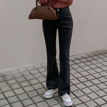 큐니걸스 여성용 수선놉 25 본딩 기모 부츠컷 데님 팬츠 일반