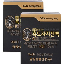 광동 맑은365 흑도라지진액, 100g, 1개입, 2개