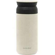 네이쳐리빙 퓨어데일 심플 진공 스텐 텀블러, 아이보리, 350ml