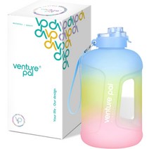 벤처팔 트라이탄 스포츠 물통, 블루 + 옐로 + 핑크, 1.5L