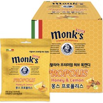 Monks 프로폴리스 목캔디, 12개, 30g
