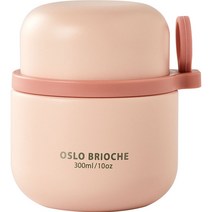 오슬로 브리오슈 스테인리스 스틸 316 보온 도시락 푸드자, 300ml, 핑크