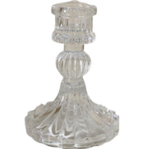 바닐라린 크리스탈 촛대 스트라이프 10 x 8 cm