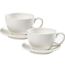 시라쿠스 뉴욕 백지 카페라떼잔, 화이트, 2개