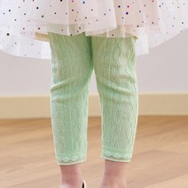 베베쥬 여아용 리브 레이스 레깅스