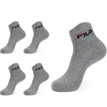 휠라골프 시그니처 앵클 삭스 5켤레, 그레이